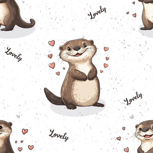Love you like no Otter weiß - Bio Jersey / Bio French Terry